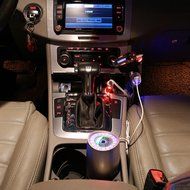 Iuhan&reg; Fashion USB Car Air Cleaner Purifier Portable Mini Hepa Filter Ionizer Freshener (Grey) N9