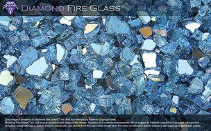 Blue Reflective - Fireplace Glass - 1 LB.