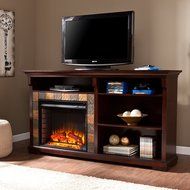 Southern Enterprises Sterling Bookshelf Electric Fireplace, Espresso N5