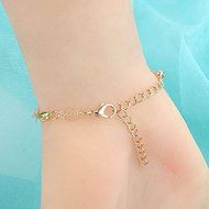 Women Chic Simple Retro Women Jewelry Rhinestone Leaf Chain Bracelet Bangle NEW N3