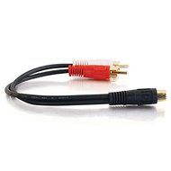 C2G / Cables To Go 03177 Value Series RCA Mono Male to Two RCA Stereo Female Y-Cable -6 Inch Black