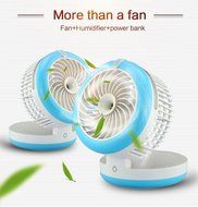 BearsFire&reg; USB Mini Cooling Misting Fan Portable Water Spray Fan Rechargeable Humidifier Personal Fan Desktop... N5