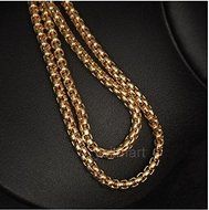 Vintage Women Choker Chunky Statement Gold Long Necklace Chain Pendant Jewelry