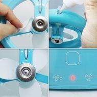 REXSONN Ultrasonic Desktop Cool Misting Fan Humidifier with Built-in Battery and Water Tank for Beauty, Home,... N2