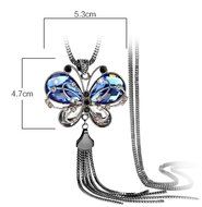 2016 New Style Women Fashion Butterfly Tassels Long Sweater Chain N4