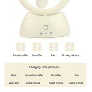 REXSONN Ultrasonic Desktop Cool Misting Fan Humidifier with Built-in Battery and Water Tank for Beauty, Home,... N3