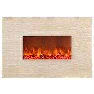 Yosemite Home Decor DF-EFP800 Wall Mount Stone Electric Fireplace, Polished Beige