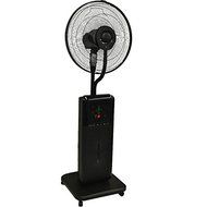 Solid Portable Ultrasonic Dry Misting Fan With Bluetooth Technology Black