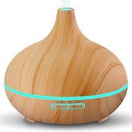300ml Essential Oil Diffuser Cool Mist Humidifier Ultrasonic Aromatheapy for Office Home Bedroom Living Room Study... N2