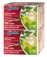 10 Pack - GreenLight Diamond Strike on Box 32 Count Matches