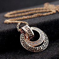 New Fashion Women Rhinestone Crystal Pendant Necklace Earrings Jewelry Set Gift N5