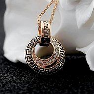 New Fashion Women Rhinestone Crystal Pendant Necklace Earrings Jewelry Set Gift N6