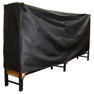 Sunnydaze 8-Foot Firewood Log Rack, Log Rack &amp; Cover COMBO N15