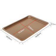 Yilove Non-stick Baking Cookie Sheet-Champagne,14.5&quot;x10&quot; N11