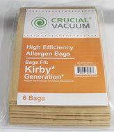 12 Kirby Paper Generations Bags, Part # 204803, 205803, Designed &amp; Engineered by Crucial Vacuum N2