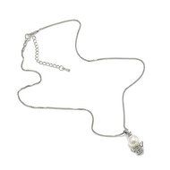 Women's Fashion Angel Baby Pearl Charm Pendant Silver Chain Necklace Jewelry New N4