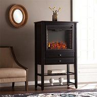 Pemberly Row Electric Fireplace Tower in Black