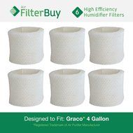 6 - Graco 4 Gallon Humidifier Filters. Designed by FilterBuy to fit Graco 2H02 and TrueAir 05521.