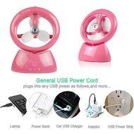 REXSONN Ultrasonic Desktop Cool Misting Fan Humidifier with Built-in Battery and Water Tank for Beauty, Home,... N8
