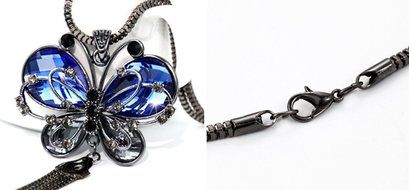 2016 New Style Women Fashion Butterfly Tassels Long Sweater Chain N6