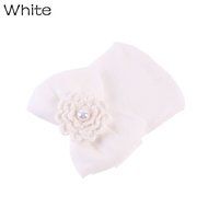 Cute Newborn Baby Infant Girl Bowknot Pearl Hospital Cap Stripe Soft Beanie Hat