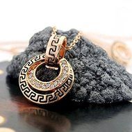 New Fashion Women Rhinestone Crystal Pendant Necklace Earrings Jewelry Set Gift N7