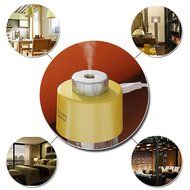Mini Portable Water Bottle Cap Air Ultrasonic Humidifier with USB Cable for Office Home (yellow) N3