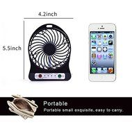 Portable Fan, KaiYeah 3 in 1 4 Vanes Mini USB Rechargeable Fan with Power Bank and Flashlight, Package with Wall... N3