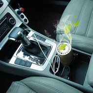 Iuhan&reg; Fashion USB Car Air Cleaner Purifier Portable Mini Hepa Filter Ionizer Freshener (Grey) N12