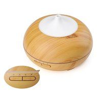 Scenic 300ml Aroma Essential Oil Diffuser, Wood Grain Ultrasonic Cool Mist Humidifier for Office Home Bedroom... N6