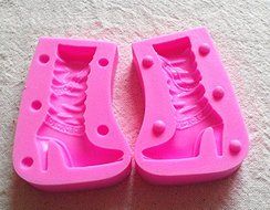 Design 199 High-Heeled Boots 3D Silicone Fondant Mold, Cake Decoration Tool, Food Grade Material N2