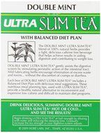 Ultra Slim Tea, Double Mint, Tea Bags, 24 Count Box N5