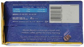 Maxwell House Ground Coffee Canister, Wake Up Roast, 30.65 Ounce N5