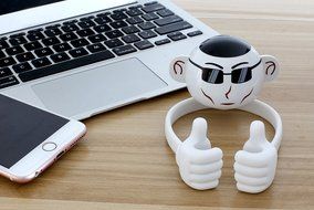 Portable Rechargeable Wireless Waterproof Bluetooth Speaker Lovely Rotation Like Brother Stands Holding Compatible... N5