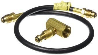 Mr. Heater 2-Tank Hook-Up Kit with Tee and 30-Inch Hose Assembly with P.O.L. Male Ends