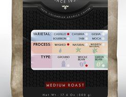 Laderas del Tapias Castillo Natural Whole Bean Colombian Coffee N19