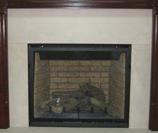 1" and 2" Flat Stock Precast Fireplace Mantel and Surround (Stone = TraverStone Other=Gypsum) (Stone, Bull Nose 6)