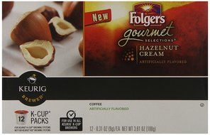 Folgers Gourmet Selections Hazelnut Cream Flavored Ground Coffee, K-cup Pods, 72 Count N4