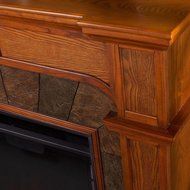 Avery 45 in. Convertible Electric Oak Indoor Portable Fireplace Heater, Wall Mounted or Cornered N3