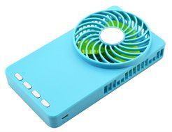 ELEGIANT Hand-held USB Rechargable 3 Speeds Portable Mini USB Summer Cooling Fan Personal Pocket Fan blue N4