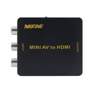 Mifine AV to HDMI HD Video Audio Converter 720p 1080p Mini 3RCA Composite CVBS to HDMI Switcher Portable AV2HDMI...
