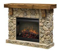Dimplex SMP-904-ST Fieldstone Pine and Stone-look Electric Fireplace Mantel