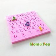 Mom&amp;pea 0520 Numbers &amp; Letters Shaped Silicone Mould for Fondant Cake Sugar Paste Cake Decoration 3d Cake Toppers... N4