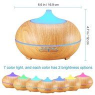 AromaLife 300ml Ultrasonic Aromatherapy Essential Oil Diffuser Cool Aroma Mist Humidifier with LED Light for Home... N7