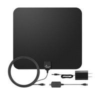 Amplified HDTV Antenna, E-More Indoor HDTV Antenna 50Miles Long Range Amplifier Signal Booster with Detachable... N3