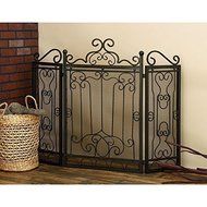 Unique Black Design Bronze Three Panel Fireplace Screen Give Your Home The Perfect Finishing Touch Provide Your...