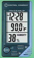 1105704 Thermometer Trace w/Clock &amp;Humidity Ea Control Company -06-662-4