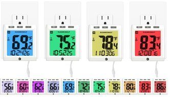 Ambient Weather WS-01-4-KIT Intelligent Color Changing Temperature Night Light with Ambient Backlight, 4 Pack