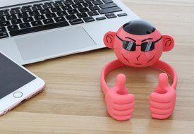 Portable Rechargeable Wireless Waterproof Bluetooth Speaker Lovely Rotation Like Brother Stands Holding Compatible... N6