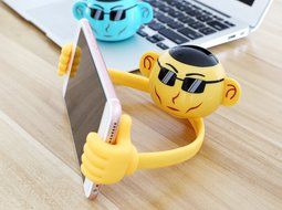 Portable Rechargeable Wireless Waterproof Bluetooth Speaker Lovely Rotation Like Brother Stands Holding Compatible... N7